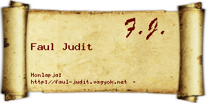 Faul Judit névjegykártya