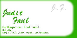 judit faul business card